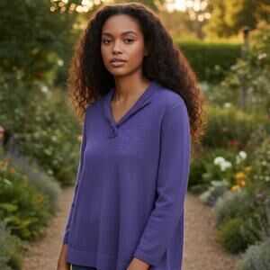 Jones New York Collection Cashmere Sweater Sz  XL  V Neck Long Sleeves